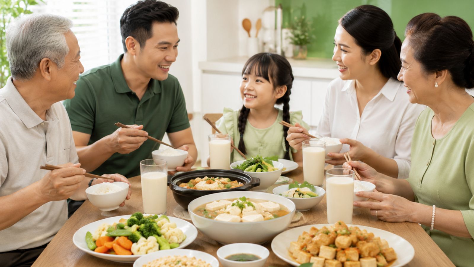 Vì sao thực phẩm từ đậu nành phù hợp với bữa ăn gia đình?